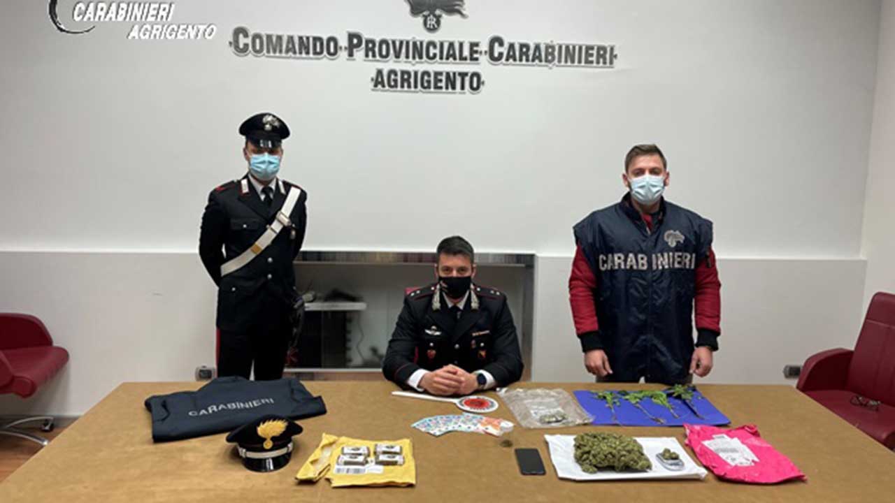 carabinieri agrigento droga