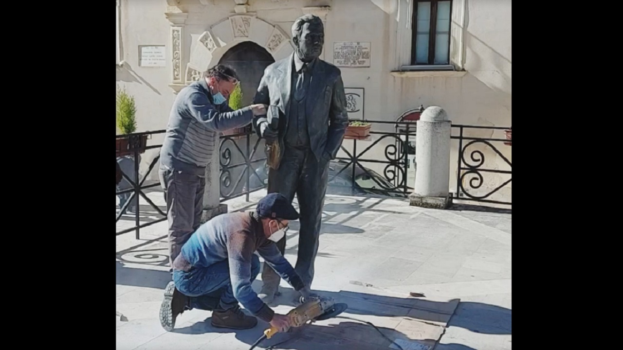 statua tomasi lampedusa lavori 2021