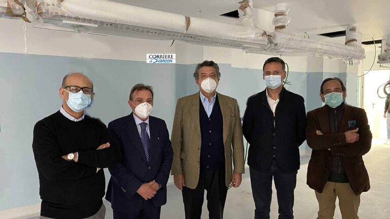 Sopralluovo D'Urso ospedale Ribera covid