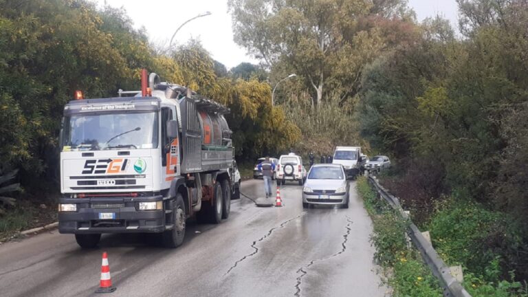 tombino fognario collassato zona bagni 2021