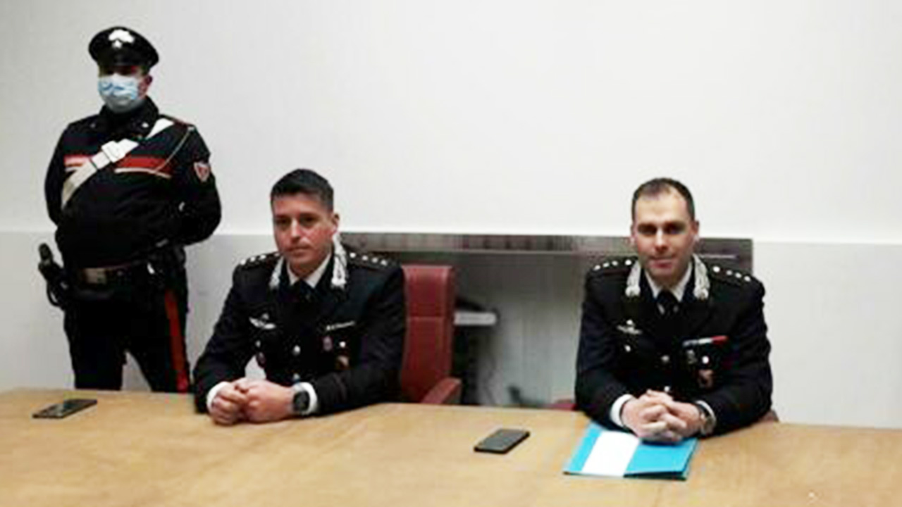 Carabinieri Agrigento da sx il capitano alberto giordano e il capitano marco la rovere