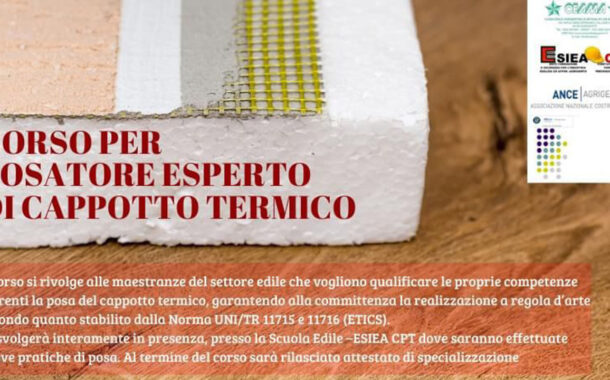 Efficientamento energetico, al via il corso sulla posa del cappotto termico