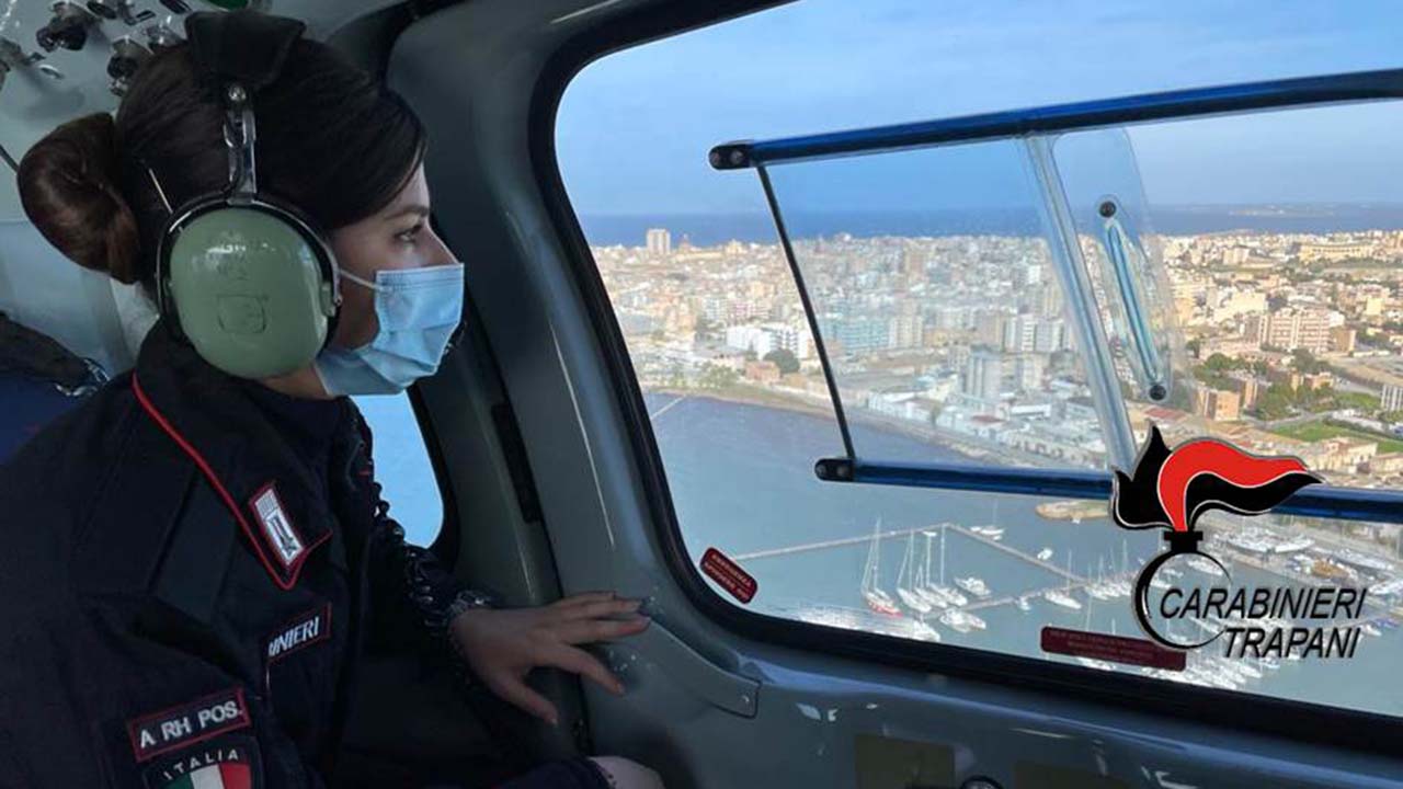 elicottero marsala CARABINIERI