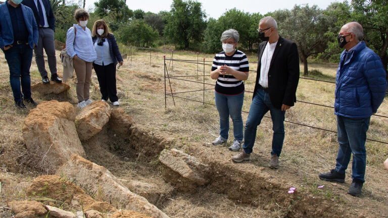 La visita al cantiere di scavo.