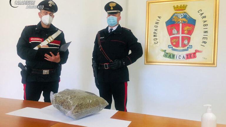 carabinieri droga canicattì