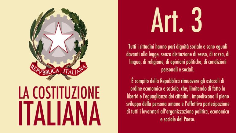 costituzione articolo 3