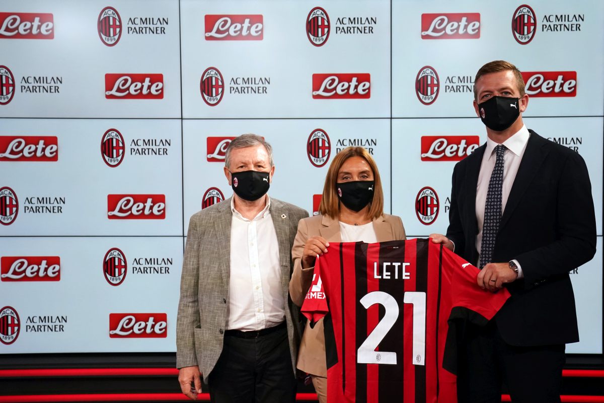 Al via nuova partnership tra Milan e Acqua Lete