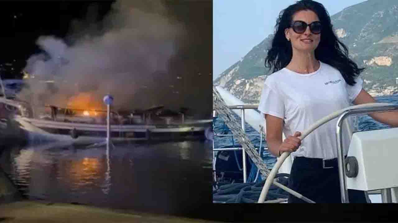 Brucia barca di 22 metri nel porto vip di Marina di Stabia