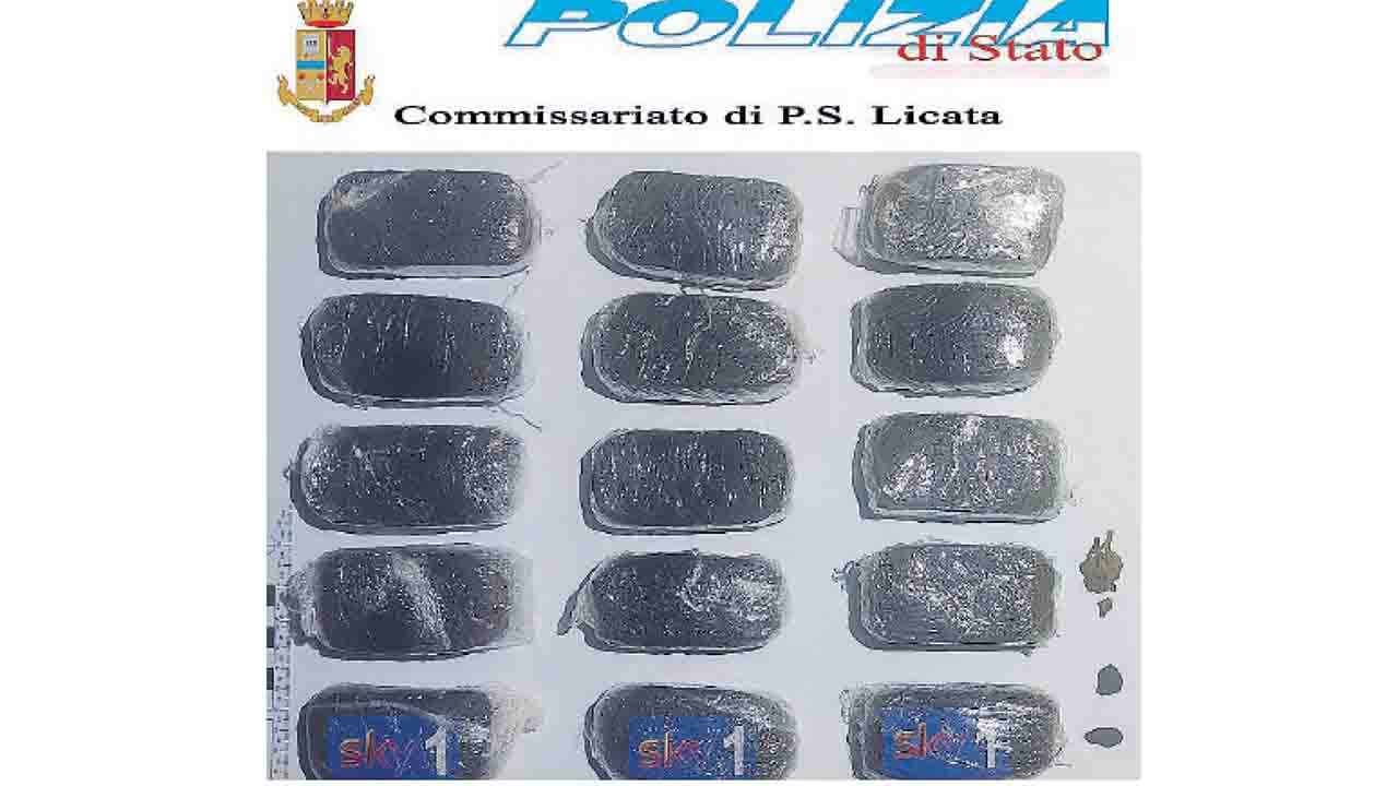 Sequestro droga Licata Polizia