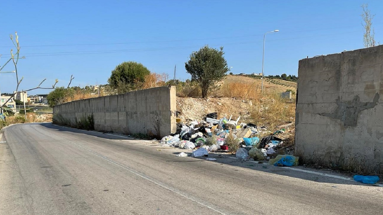 discarica strada seniazza bordea