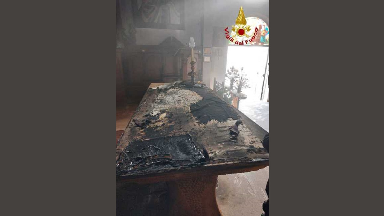 incendio santuario marsala