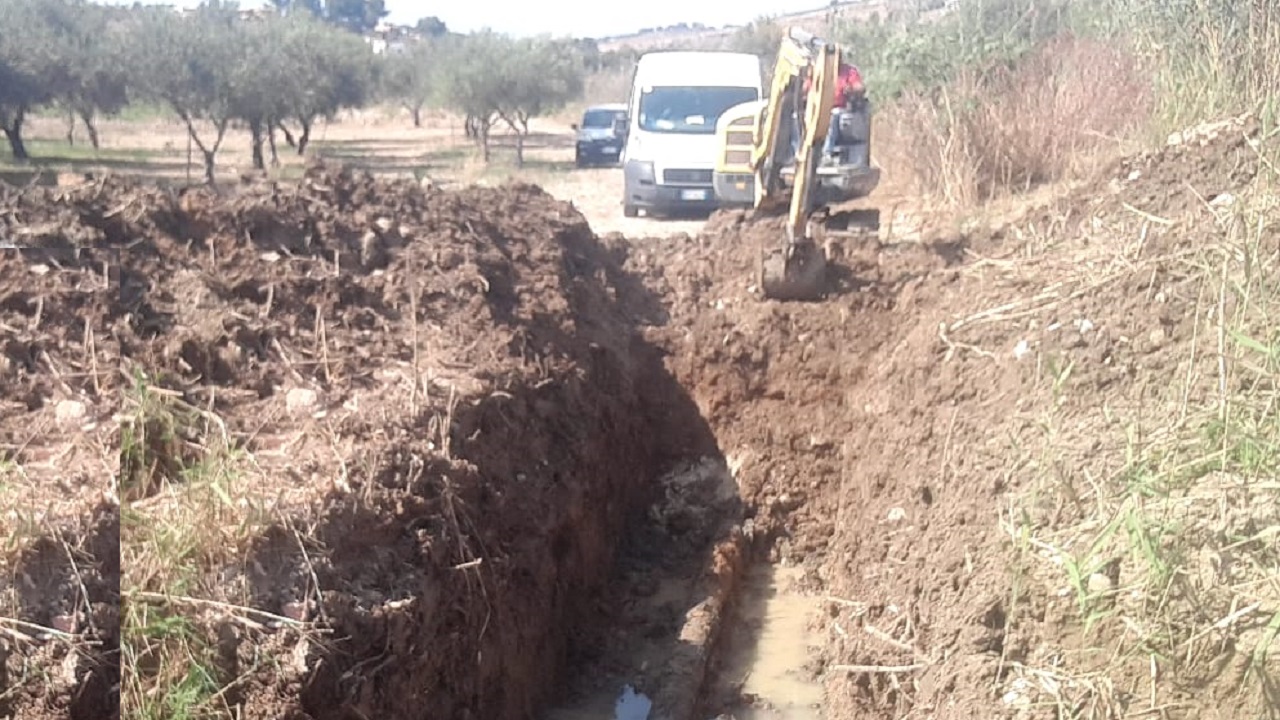 lavori rete idrica carcossea