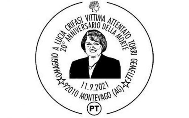 Montevago, annullo postale per ricordare Lucia Crifasi tra le vittime dell’attentato alle Torri Gemelle