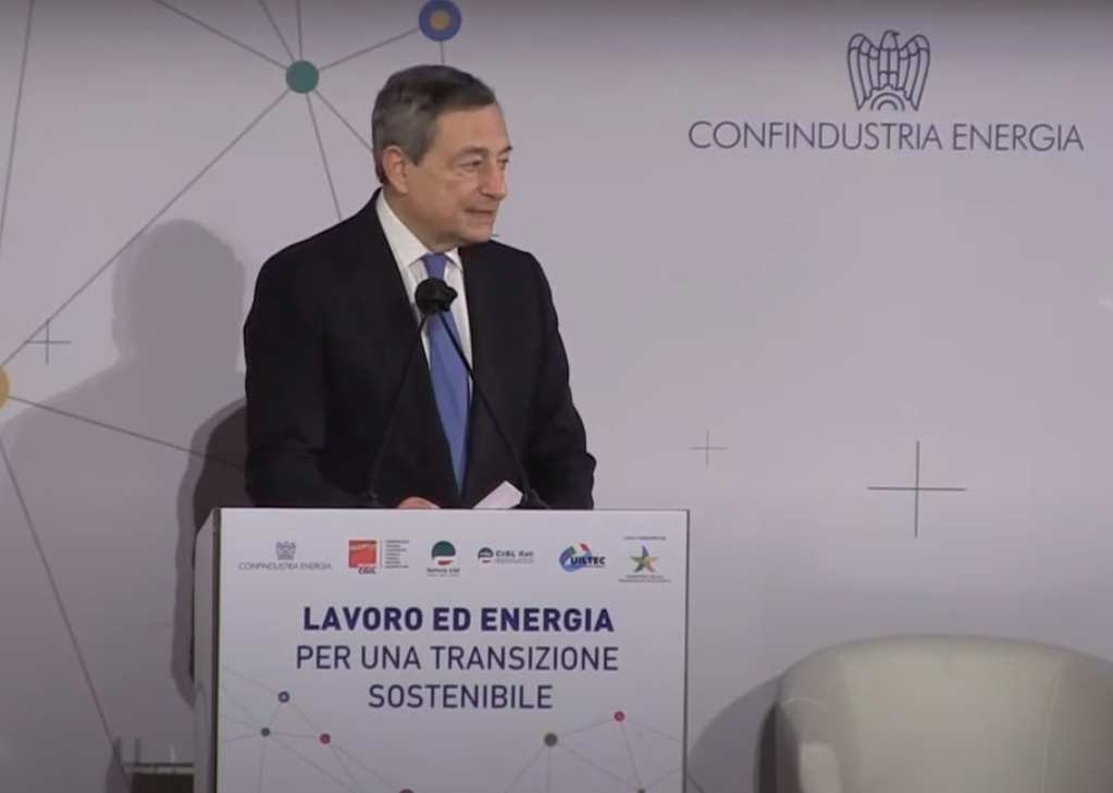 Draghi “L’Europa non può affrontare da sola la transizione verde”