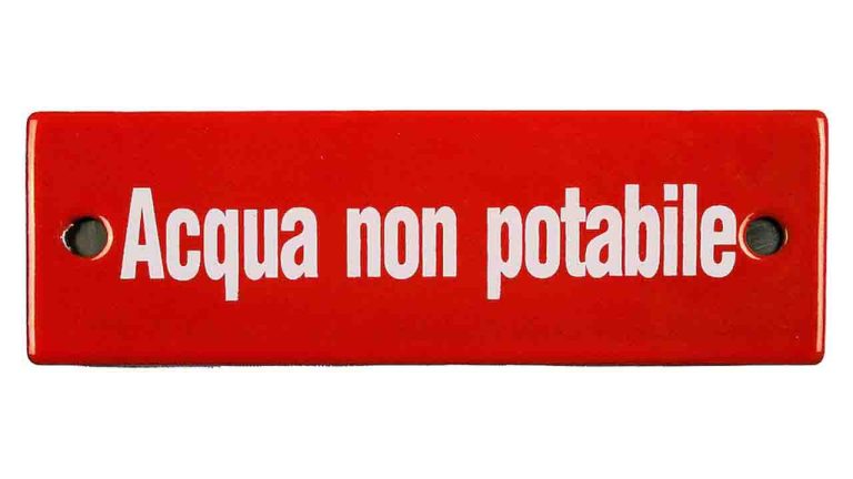 Acqua non potabile