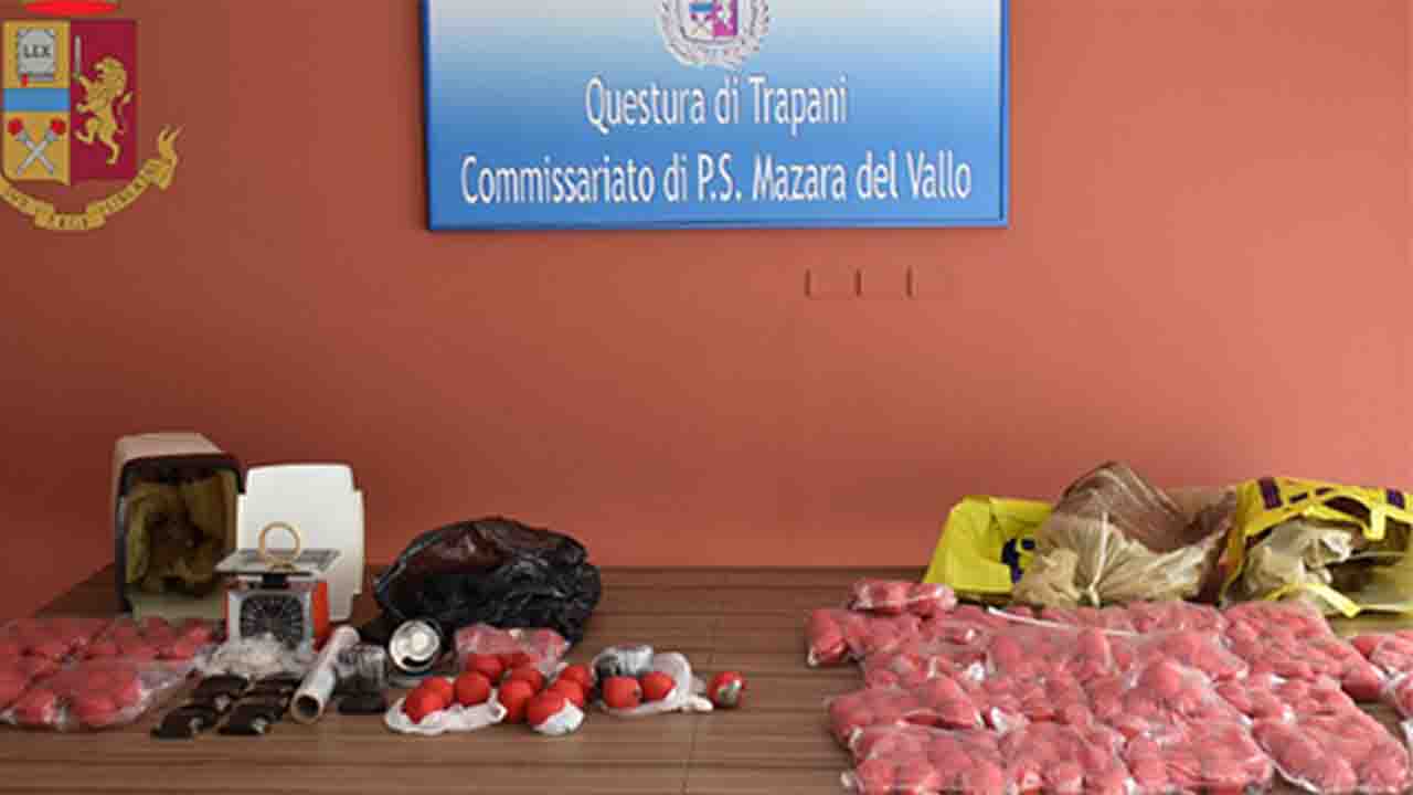 Sequestro droga Mazara Polizia di Stato