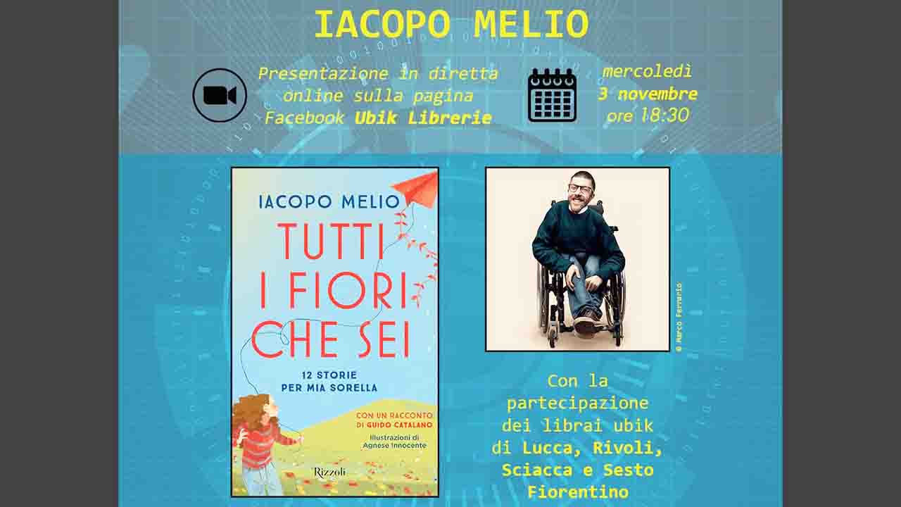 Oggi pomeriggio Iacopo Melio presenta il libro 