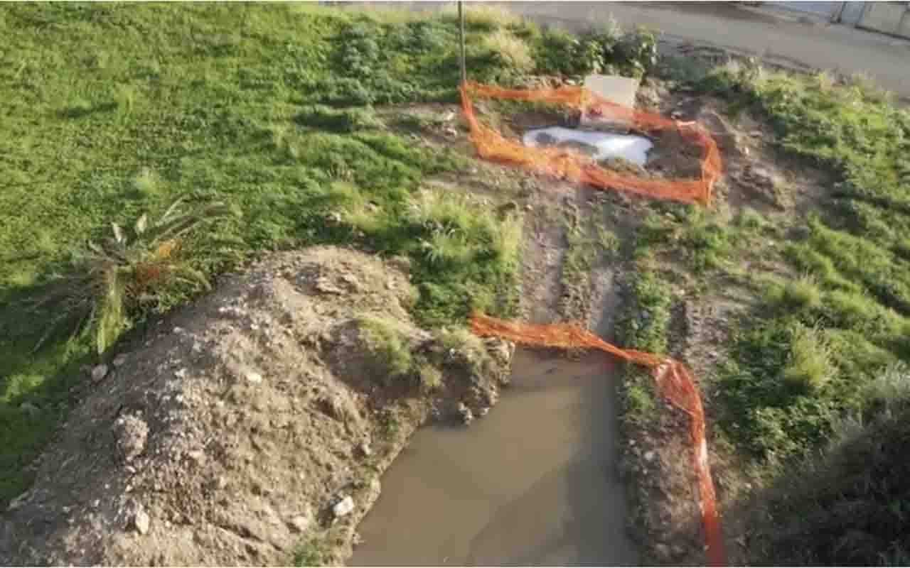 Via Lido fogna a cascata