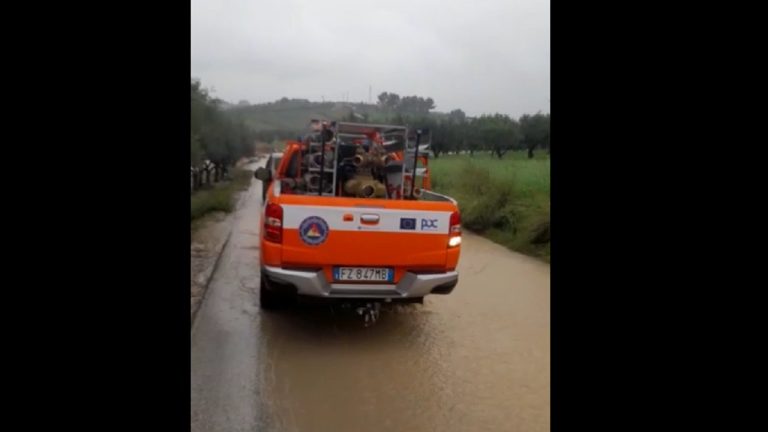 mezzo protezione civile maltempo 2021