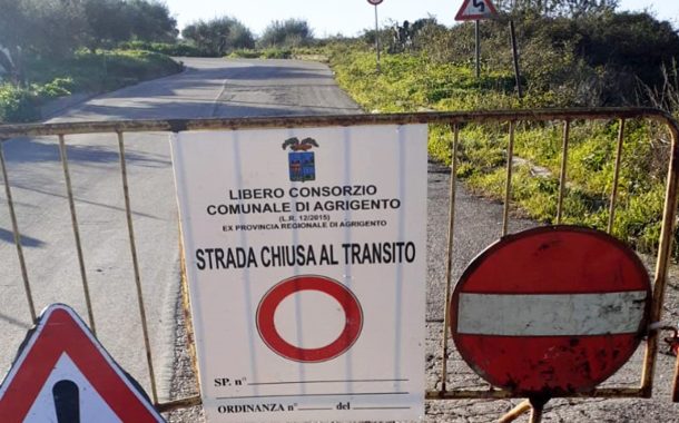 Cedimento manto stradale, chiusa la provinciale S.Anna-Caltabellotta- Villafranca Sicula