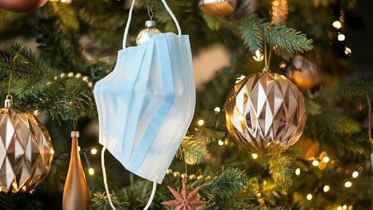 mascherina albero natale