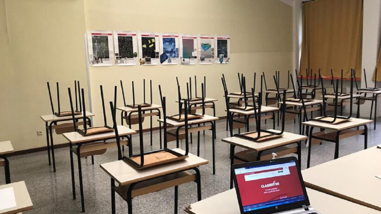 SCUOLE BANCHI AULA VUOTA