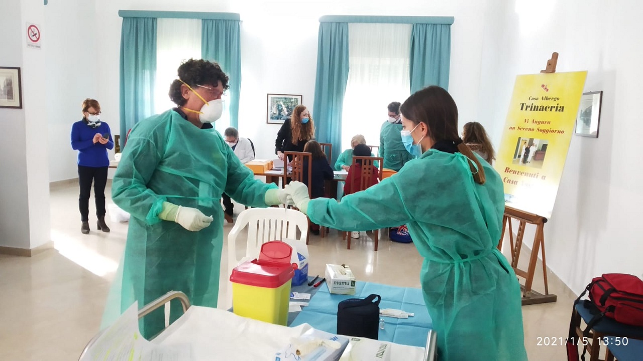 casa riposo trinacria tamponi