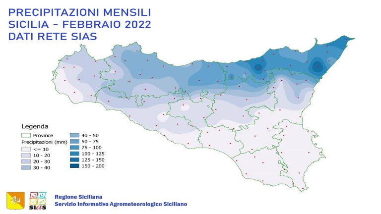 sias precipitazioni febbraio 2022