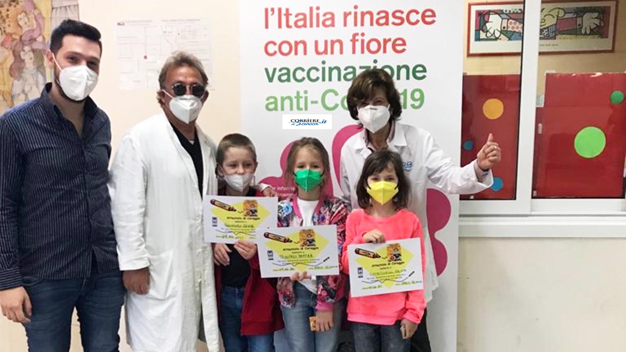 Ucraini bambini vaccinati a Sciacca