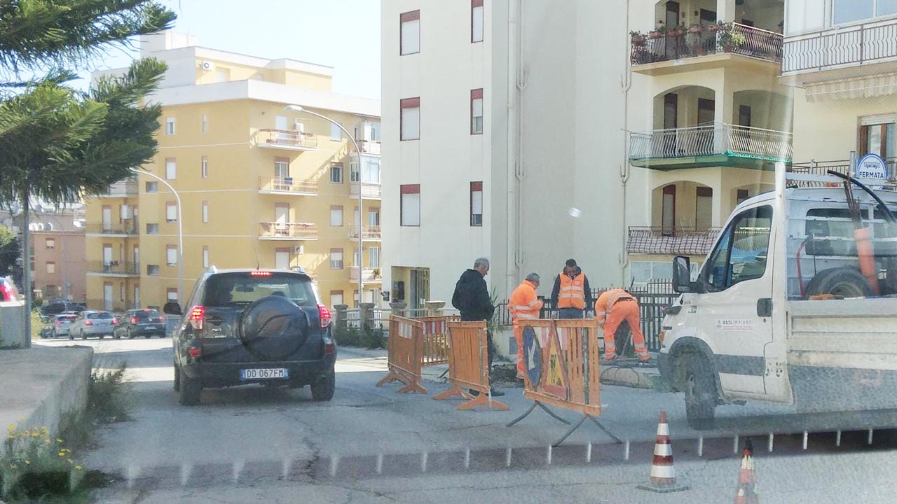 Via Amendola perdita lavori AICA