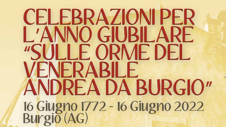 Manifesto celebrazioni Venerabile Andrea di Burgio
