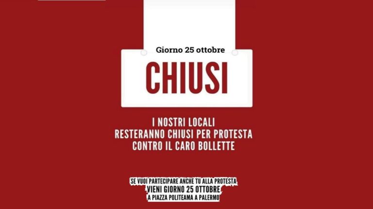 protesta caro bollette 25 ottobre 2022