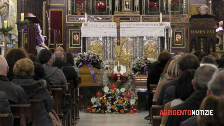 Racalmuto, funerali coniugi Sedita
