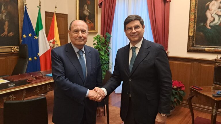 Schifani e il presidente di Airgest Ombra