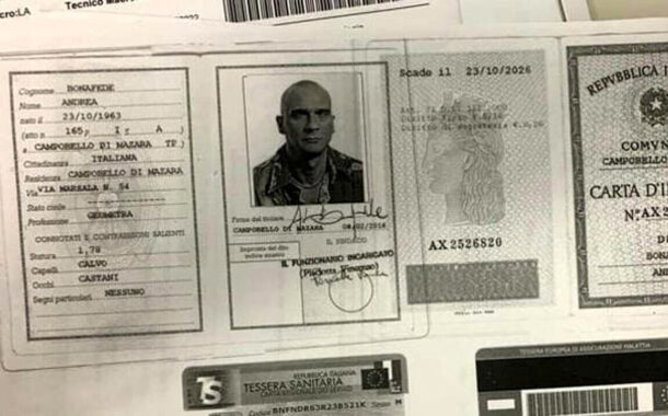 Arresto Messina Denaro, la carta di identità di Andrea Bonafede usata dal superlatitante