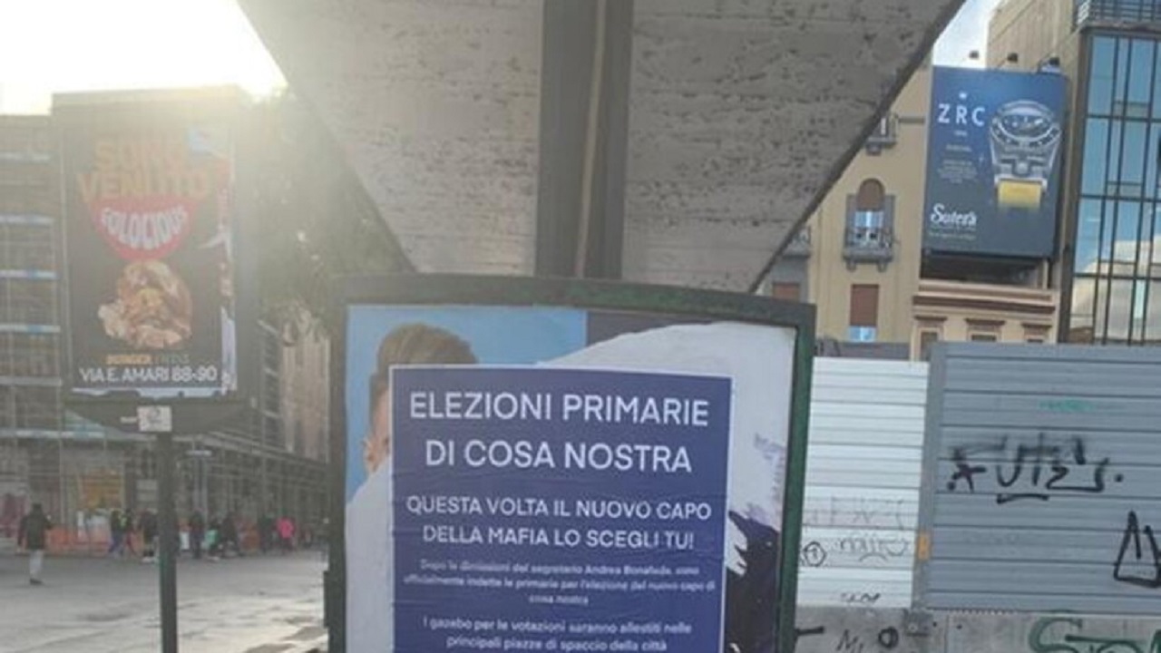 Palermo, nuova provocazione coi manifesti: lanciate le primarie di Cosa Nostra