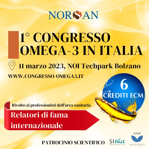 L’11 marzo il primo Congresso in Italia sugli acidi grassi omega-3