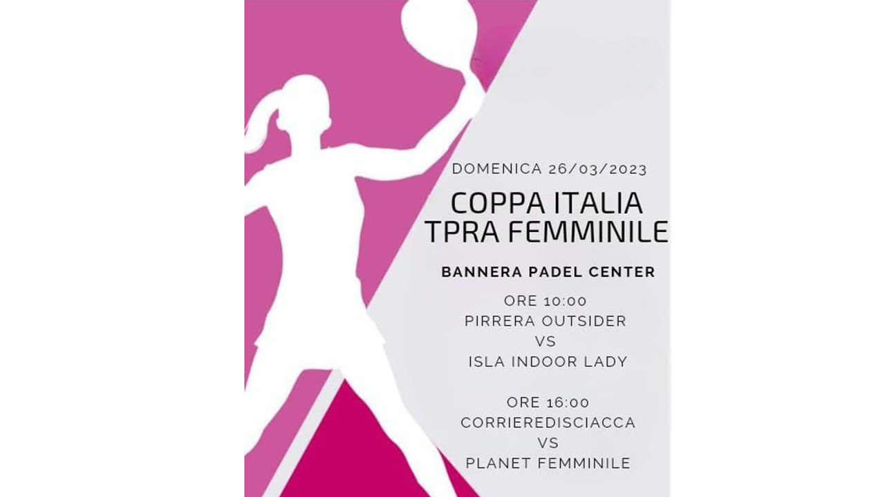 Padel, tre squadre femminili di Sciacca impegnate in Coppa Italia. Domani partite al Bannera