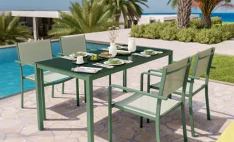 set-pranzo-da-giardino-con-tavolo-top-in-vetro-150x80-e-4-sedie-in-metallo-verde-tour-1