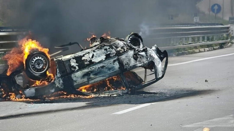 Incidente auto incendiata SS640