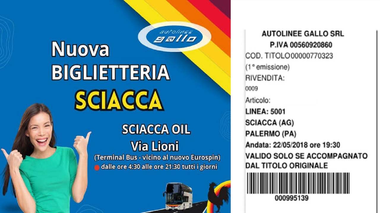 Autolinee Gallo, finalmente a Sciacca biglietteria quasi H24. Ma non c'è fermata alle Terme. Dal 12 giugno più corse per l'aeroporto