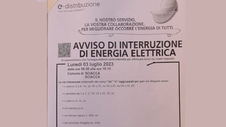 enel interruzioni cartello
