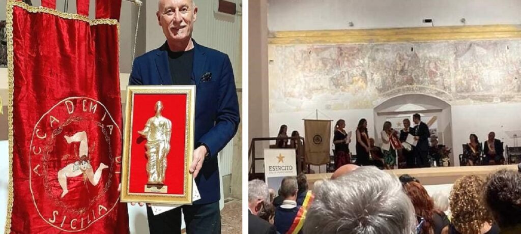 L’Accademia di Sicilia ha consegnato al critico d’arte Tanino Bonifacio il “Premio Internazionale Morgantina”
