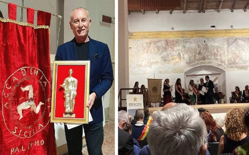 L’Accademia di Sicilia ha consegnato al critico d’arte Tanino Bonifacio il “Premio Internazionale Morgantina”