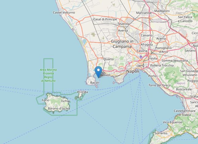 Scossa di terremoto di magnitudo 3.9 nella zona dei Campi Flegrei