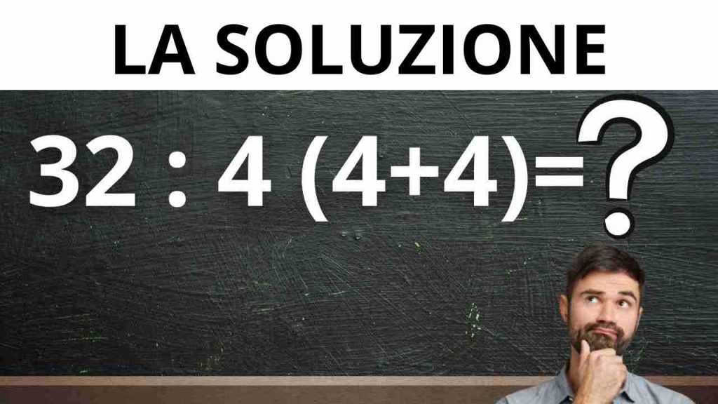 La soluzione all'espressione