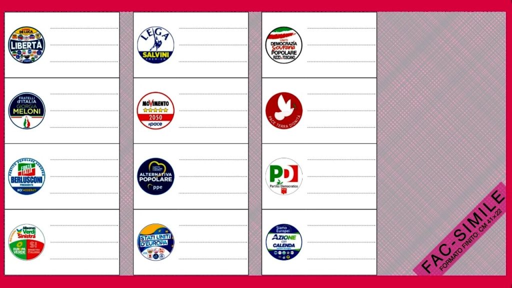 fac simile scheda elettorale europee 2024