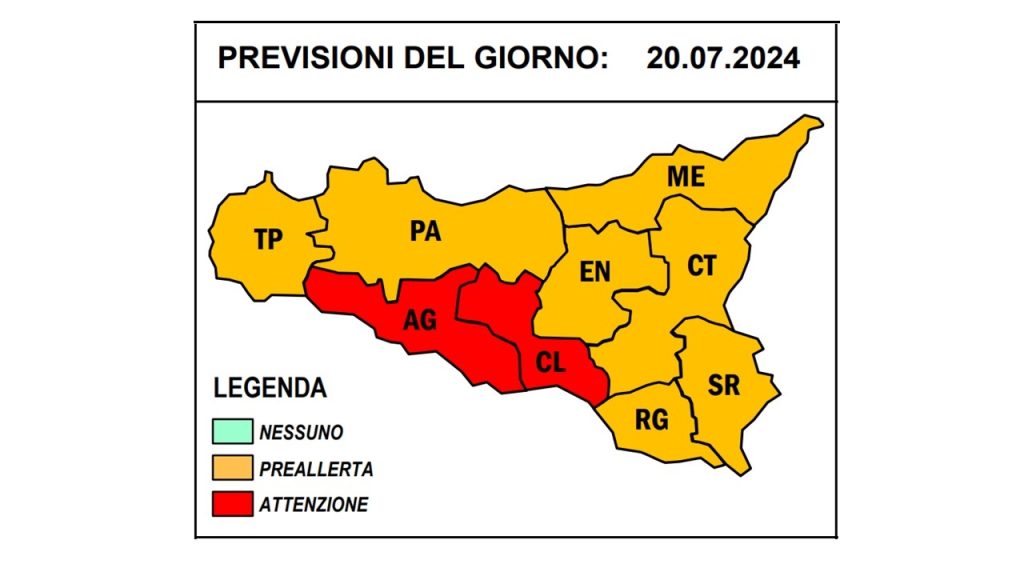 allerta rossa 20 luglio 2024