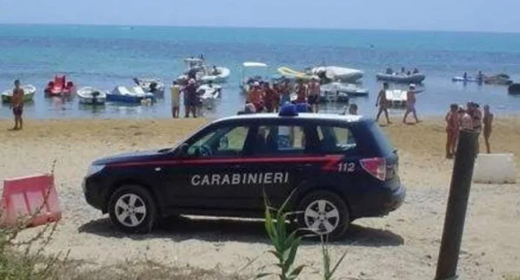 carabinieri spiaggia Realmonte Le Pergole