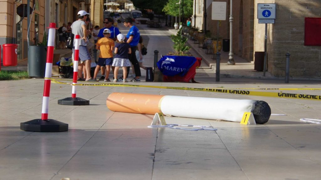 scena del crimine marevivo piazza 2024